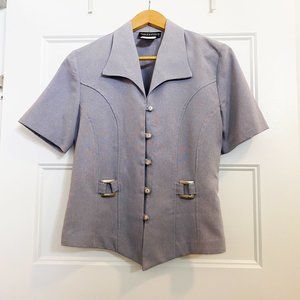 Vintage 1990s Top Jacket Tailleur in Grey